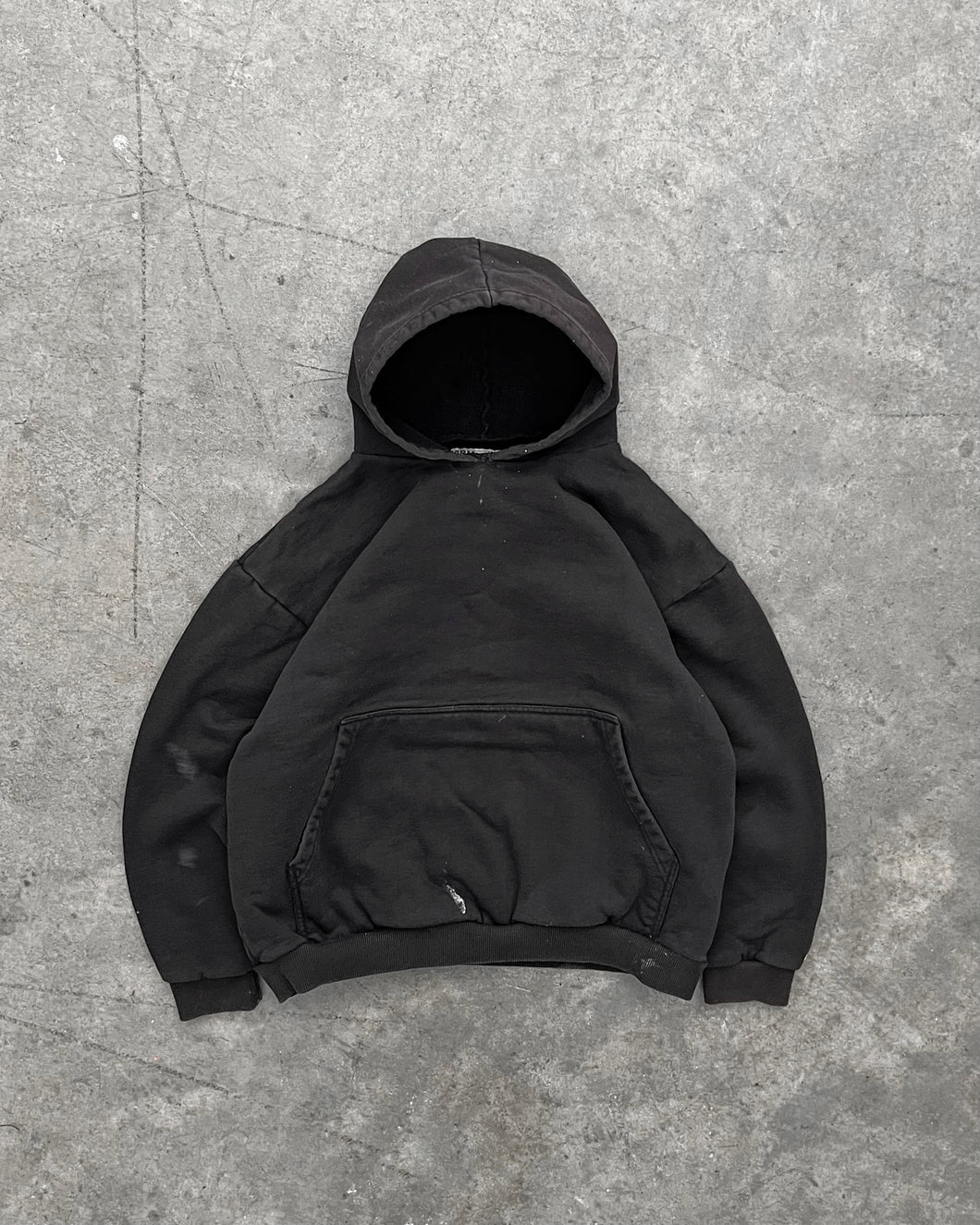 FADED BLACK HEAVYWEIGHT FIRE RESISTENT HOODIE - 1990S