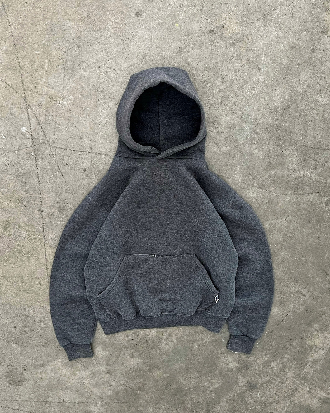 FADED GREY RUSSELL HOODIE - 1990S