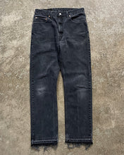 Load image into Gallery viewer, LEVI’S 505 FADED BLACK RELEASED HEM JEANS - 1990s
