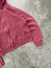 Load image into Gallery viewer, FADED MAROON ZIP UP HOODIE - 1990S
