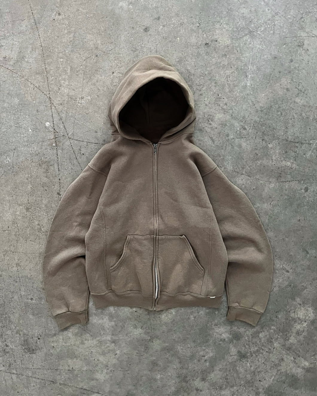 FADED OLIVE RUSSELL ZIP UP HOODIE
