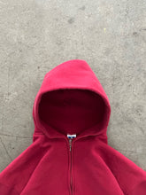 Load image into Gallery viewer, FADED WINE RED RUSSELL ZIP UP HOODIE - 1990S
