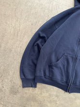 Load image into Gallery viewer, SUN FADED NAVY BLUE RUSSELL ZIP UP HOODIE - 1990S
