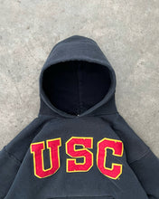 Load image into Gallery viewer, FADED BLACK “USC” RUSSELL HOODIE - 1990S
