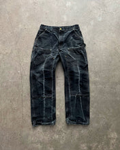 Load image into Gallery viewer, SUN FADED BLACK CARHARTT DOUBLE KNEE PANTS - 1990S
