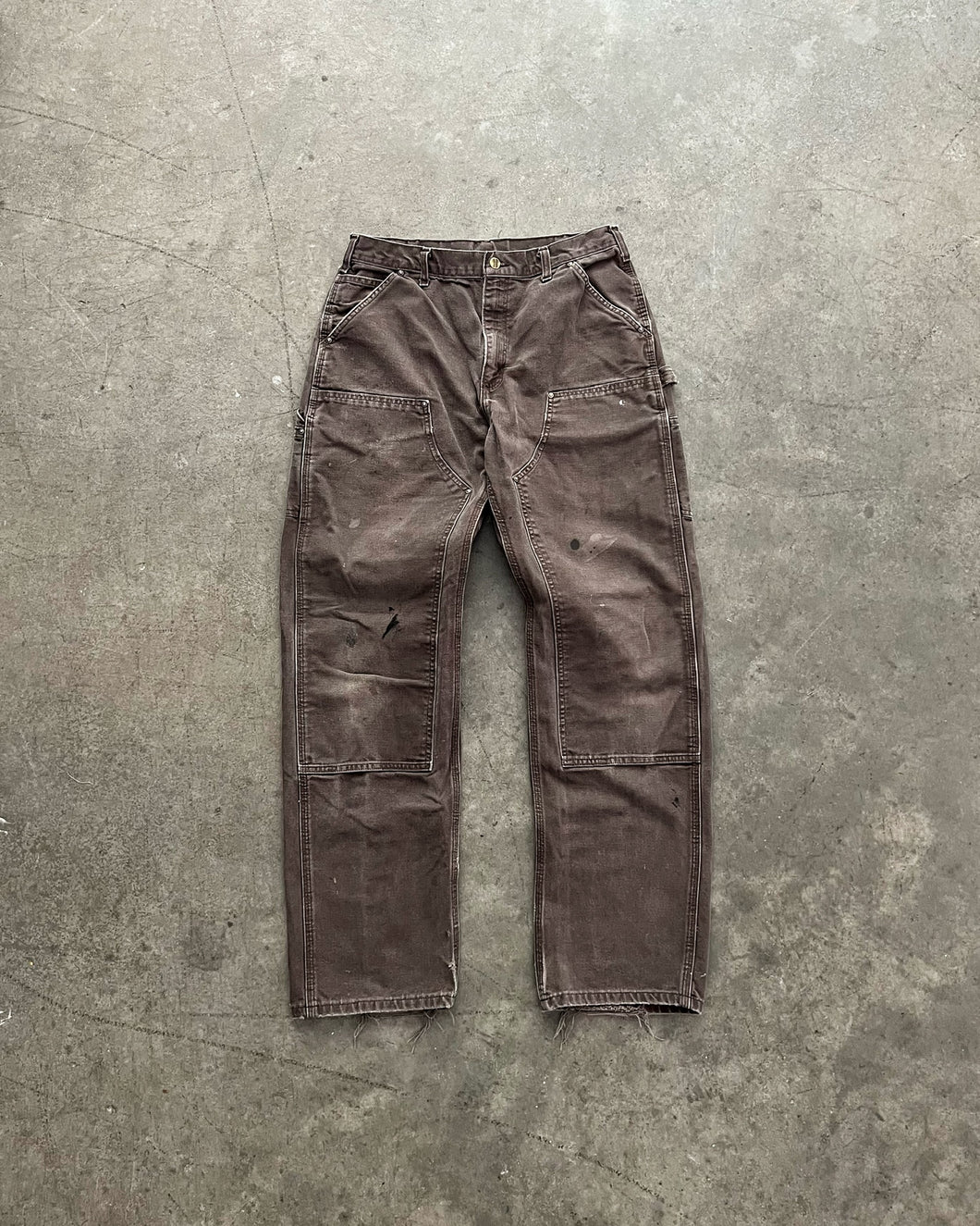 FADED BROWN CARHARTT DOUBLE KNEE PANTS - 1990S