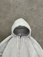 Load image into Gallery viewer, HEATHER GREY HEAVYWEIGHT DISCUS ZIP UP HOODIE - 1990S
