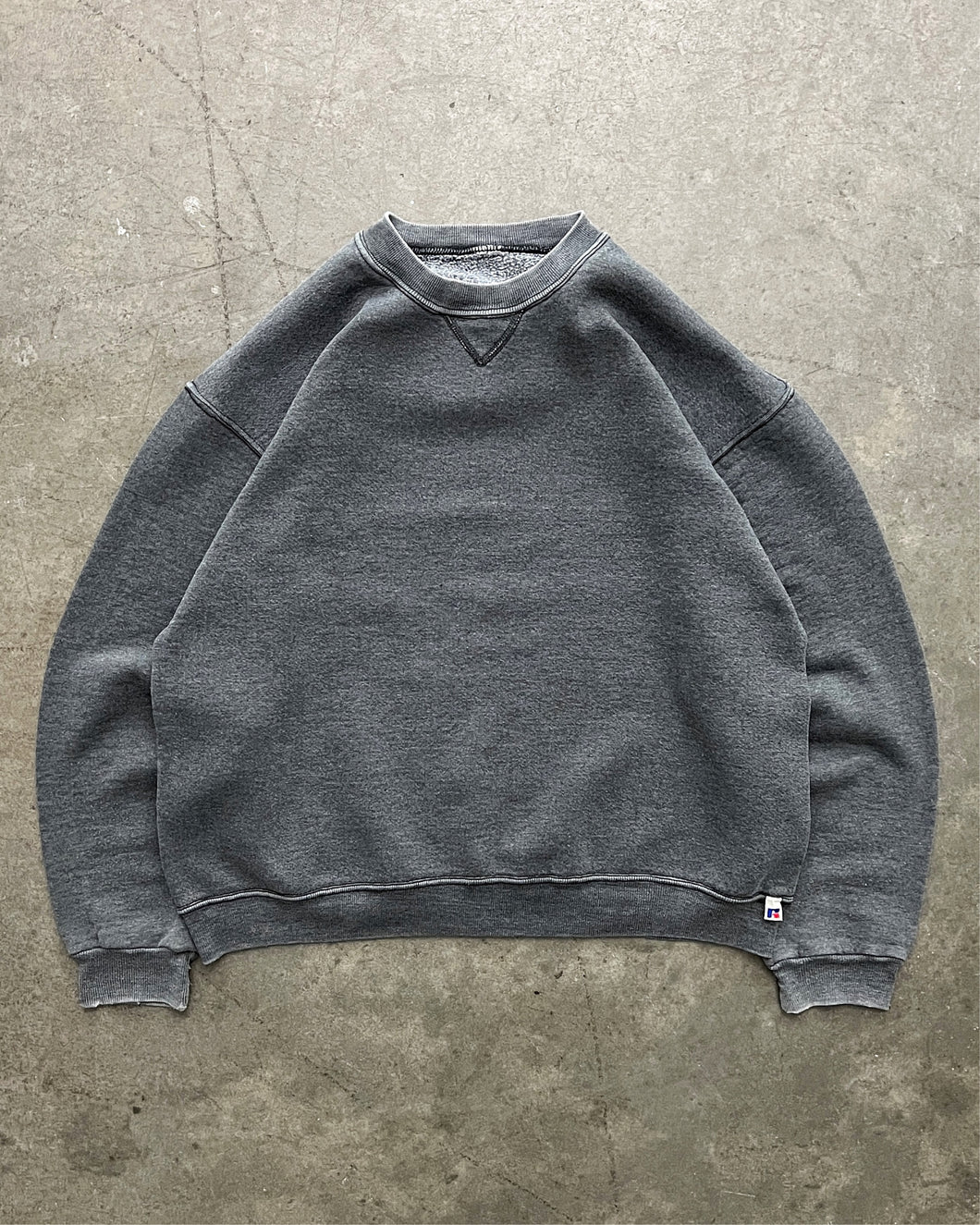 FADED GREY RUSSELL SWEATSHIRT - 1990S