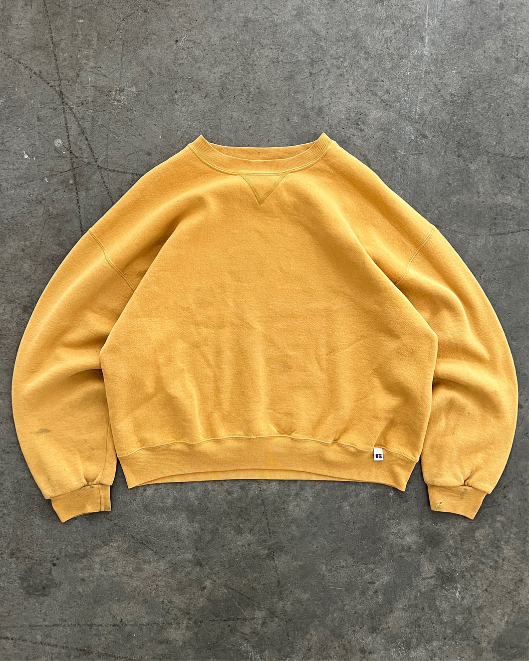 GOLDEN YELLOW RUSSELL SWEATSHIRT - 1990S