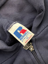 Load image into Gallery viewer, SUN FADED NAVY BLUE RUSSELL ZIP UP HOODIE - 1990S
