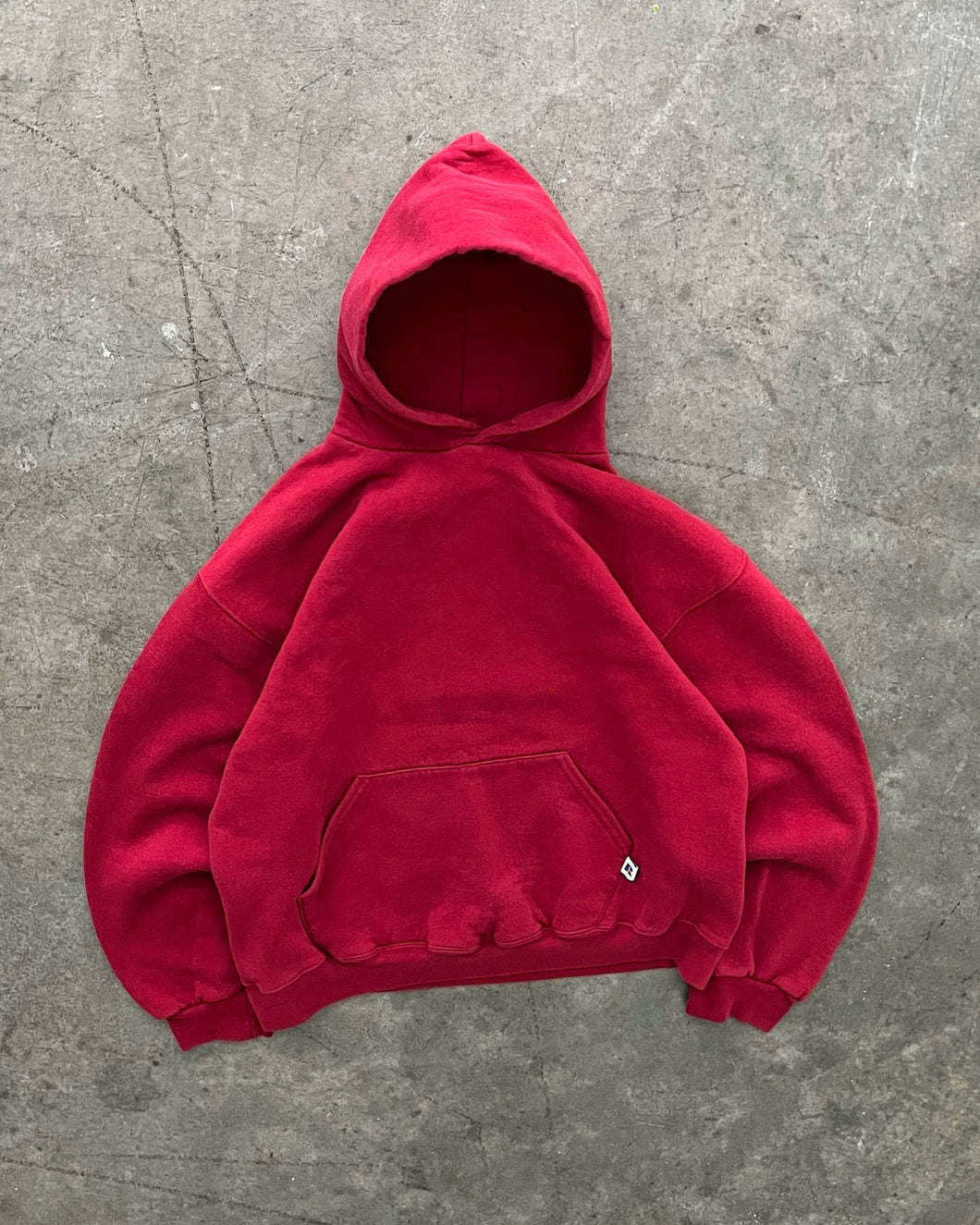 FADED WINE RED RUSSELL HOODIE - 1990S