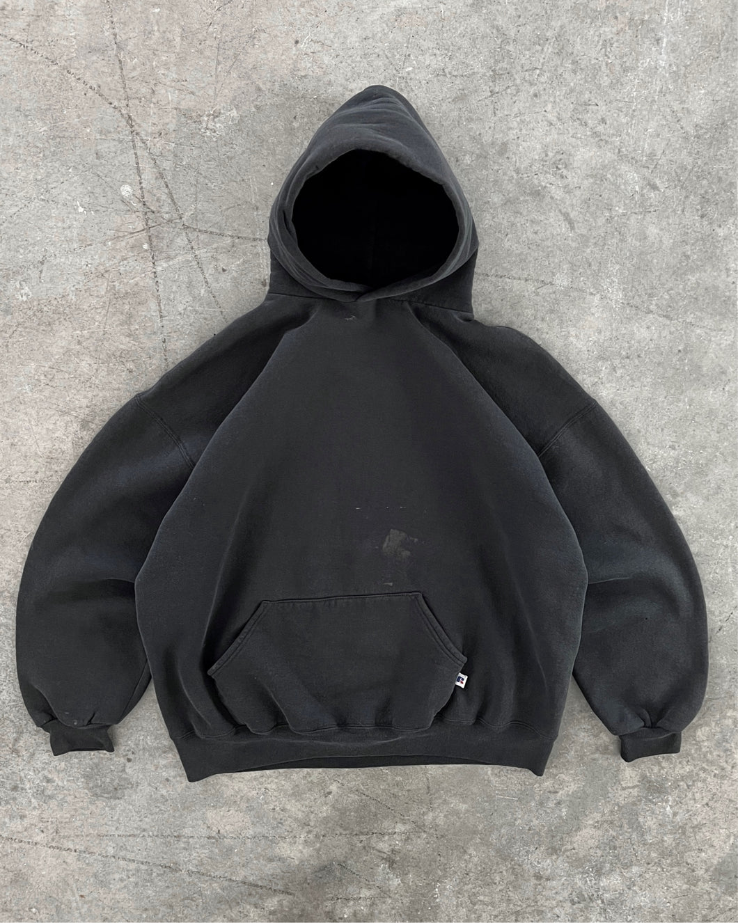 FADED BLACK PAINTERS RUSSELL HOODIE - 1990S