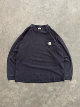 Load image into Gallery viewer, FADED BLACK CARHARTT LONG SLEEVE TEE - 1990S
