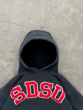 Load image into Gallery viewer, FADED BLACK “SDSU” RUSSELL HOODIE - 1990S
