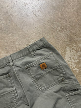 Load image into Gallery viewer, CARHARTT FADED OLIVE GREEN RAW HEM DOUBLE KNEE PANTS
