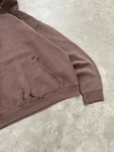Load image into Gallery viewer, FADED BROWN DISTRESSED HOODIE - 1990S
