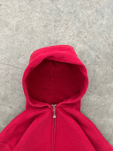 Load image into Gallery viewer, WINE RED RUSSELL ZIP UP HOODIE - 1990S

