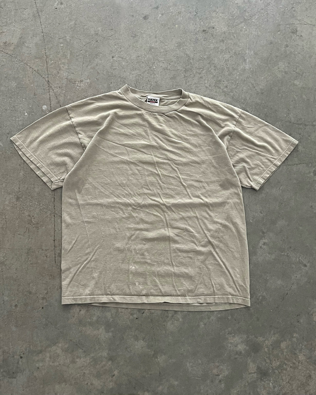 FADED OLIVE GREEN TEE - 1990S