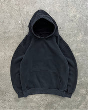 Load image into Gallery viewer, FADED BLACK &amp; REPAIRED “ЛуДа Лутка” HOODIE - 1990S
