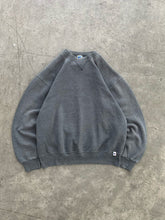 Load image into Gallery viewer, SUN FADED CEMENT GREY RUSSELL FADED NAVY BLUE RUSSELL SWEATSHIRT - 1990S
