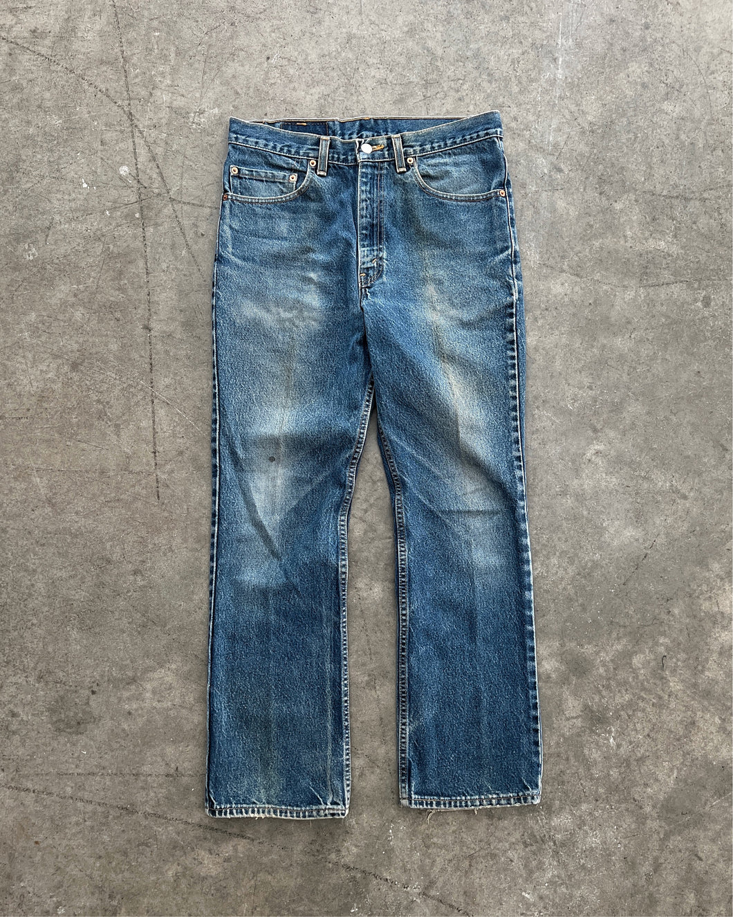 LEVI’S 517 BOOT CUT FADED BLUE JEANS - 1990S