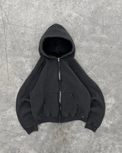 Load image into Gallery viewer, FADED BLACK RUSSELL ZIP UP HOODIE
