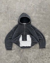Load image into Gallery viewer, FADED BLACK THERMAL LINED ZIP UP HOODIE - 1990S
