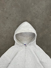 Load image into Gallery viewer, ASH GREY RUSSELL ZIP UP HOODIE - 1990S
