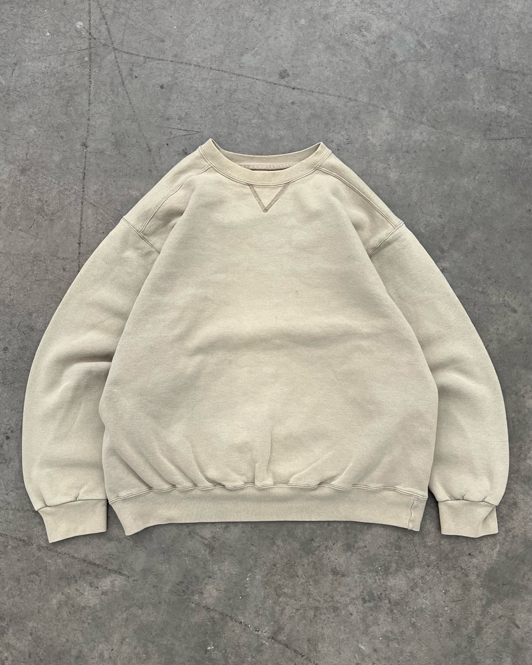 FADED TAN HEAVYWEIGHT RUSSELL SWEATSHIRT - 1990S