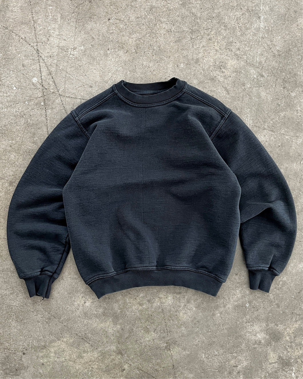 FADED BLACK HEAVYWEIGHT RUSSELL SWEATSHIRT - 1990S