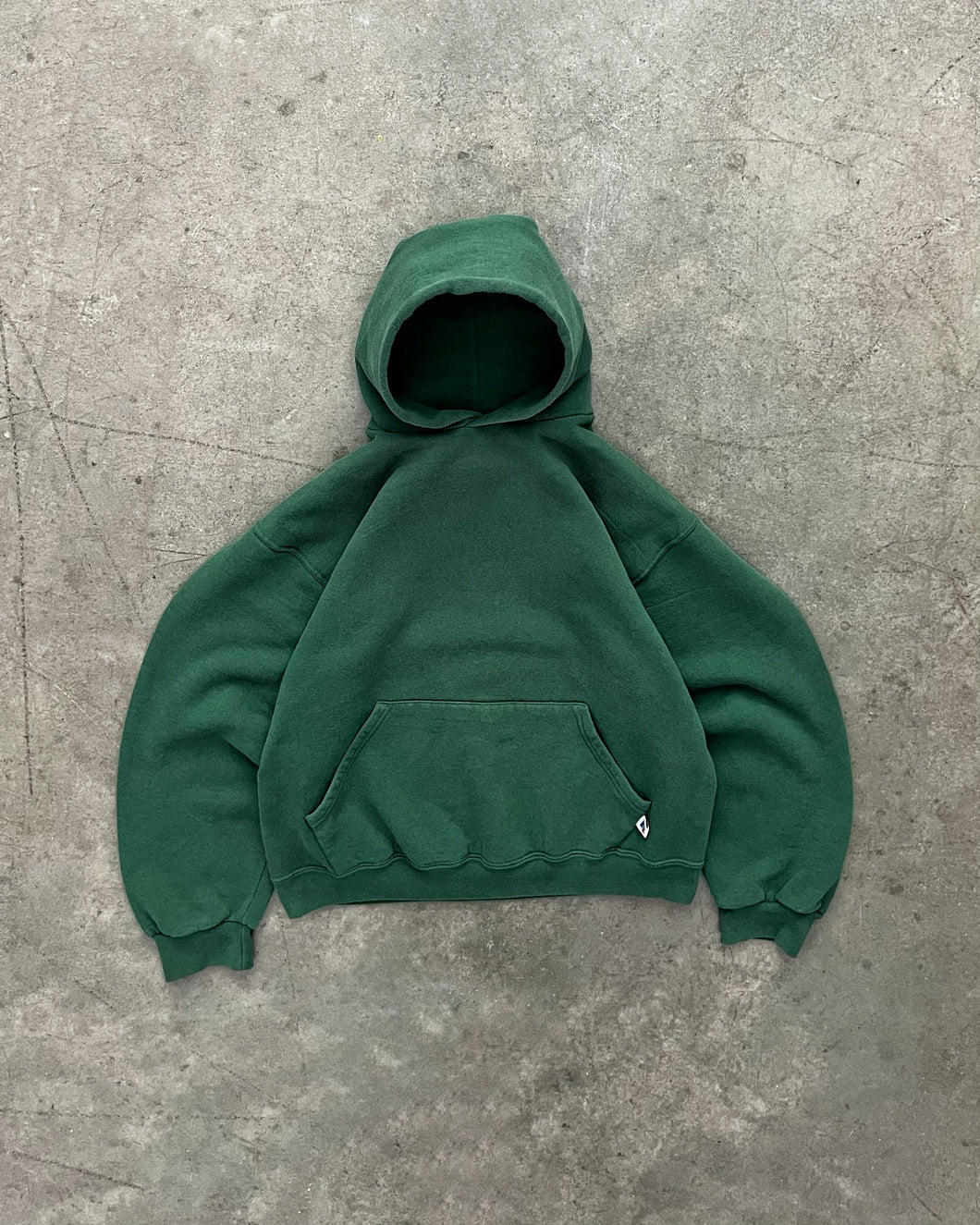 FADED PINE GREEN RUSSELL HOODIE - 1990S