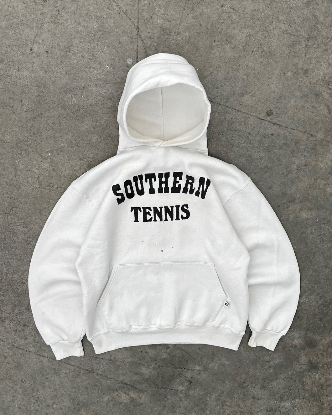 WHITE “SOUTHERN TENNIS” RUSSELL HOODIE - 1990S
