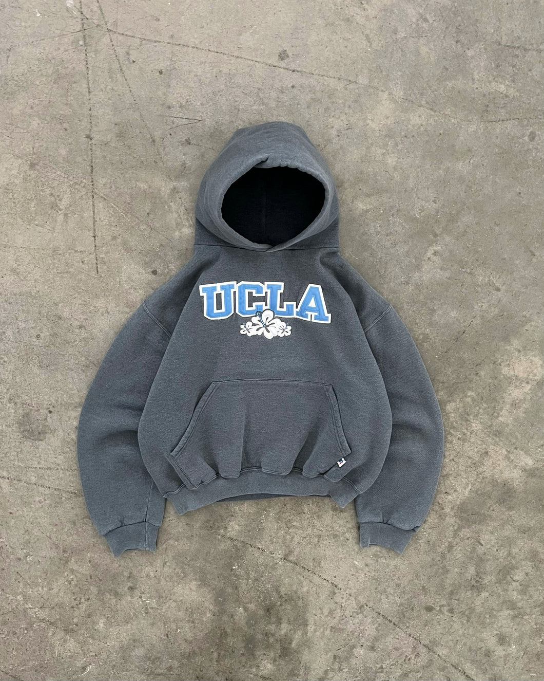 FADED GREY “UCLA” RUSSELL HOODIE - 1990S