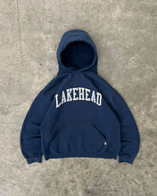 Load image into Gallery viewer, FADED NAVY BLUE “LAKEHEAD” RUSSELL HOODIE - 1990S
