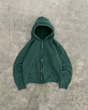 Load image into Gallery viewer, FADED GREEN HEAVYWEIGHT ZIP UP HOODIE - 1990S
