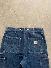 Load image into Gallery viewer, DARK WASH DOUBLE KNEE CARHARTT PANTS - 1980S
