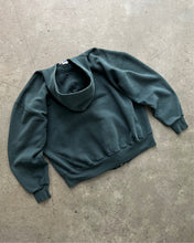 Load image into Gallery viewer, FADED DEEP FOREST GREEN RUSSELL ZIP UP HOODIE - 1990S
