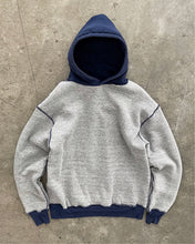 Load image into Gallery viewer, FADED NAVY BLUE DOUBLE LAYERED RUSSELL HOODIE - 1980S
