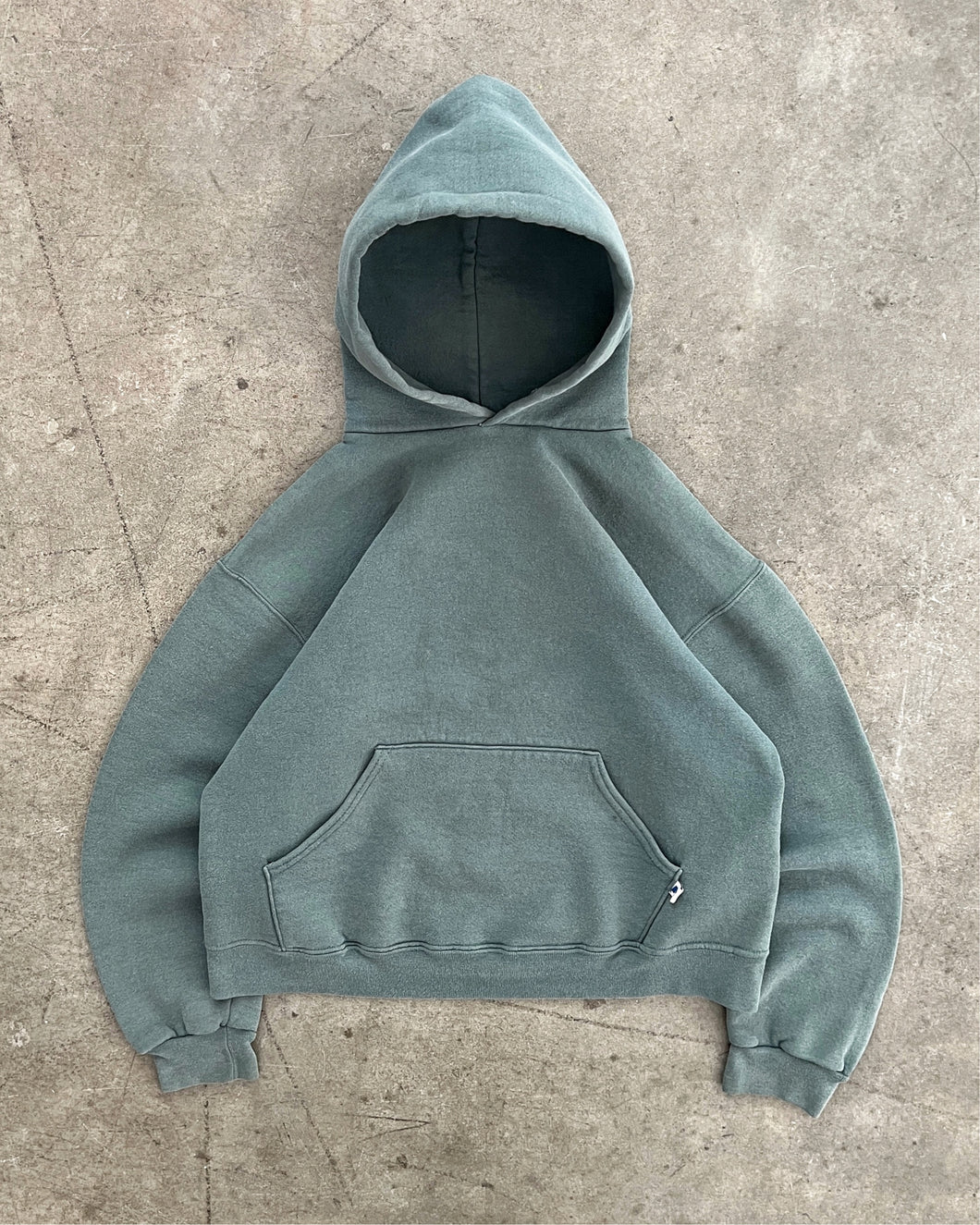 FADED STONE GREEN RUSSELL HOODIE