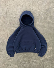 Load image into Gallery viewer, FADED NAVY BLUE REPAIRED RUSSELL HOODIE - 1990S
