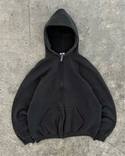 Load image into Gallery viewer, FADED BLACK RUSSELL ZIP UP HOODIE - 1990S

