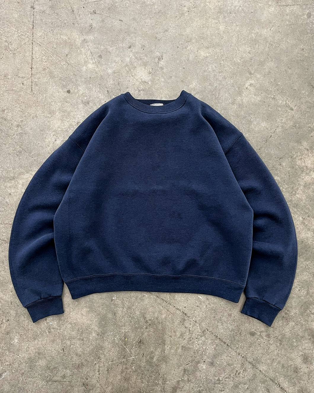 FADED NAVY BLUE HEAVYWEIGHT SWEATSHIRT - 1990S
