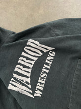 Load image into Gallery viewer, SUN FADED BLACK “WARRIOR WRESTLING” HOODIE - 1990S

