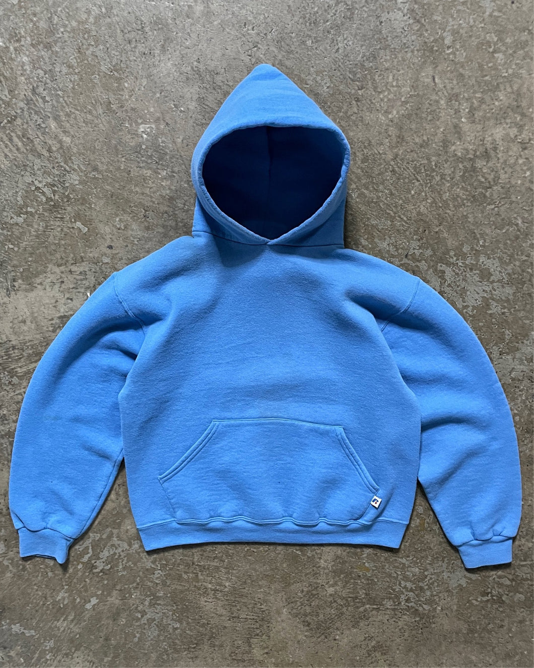 FADED SKY BLUE RUSSELL HOODIE - 1990S